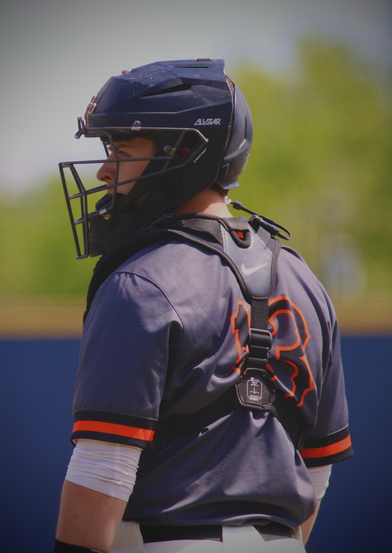 Dalton Warren behind the plate